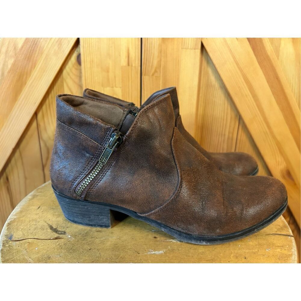 American Rag Womens Abby Brown Faux Suede Ankle Boots Size 8.5